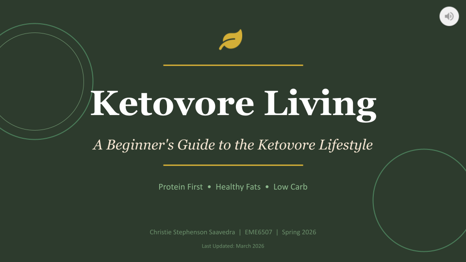 Cover slide of Ketovore Living, A Beginner's Guide